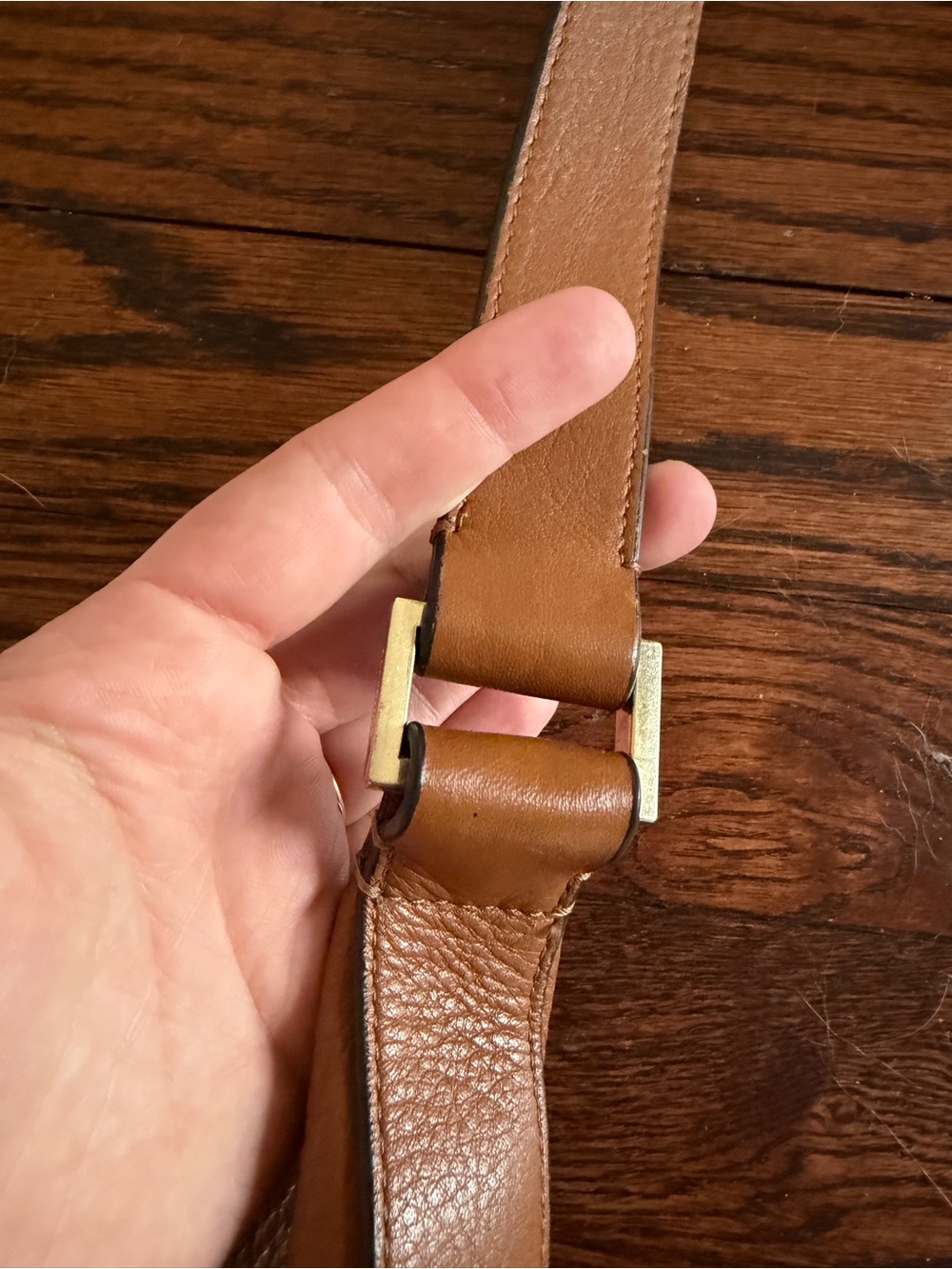 All Saints Half Moon Brown Leather Crescent Crossbody - Picture 4 of 5